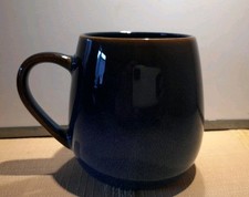 TESCO FOX & IVY STONEWARE BLUE curved mug