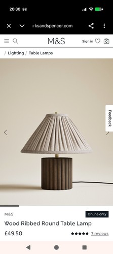 Table lamp marks - spencer, wood