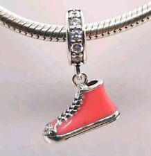 ?Pink Glow in the Dark Trainer Sneaker Charm Bracelet S925 Present Gift?