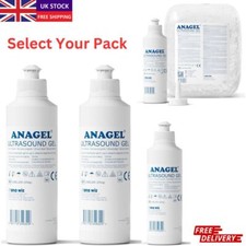 Anagel Ultrasound Transmission Gel Fetal Doppler Colourless 250ml, 1-5 Litre UK