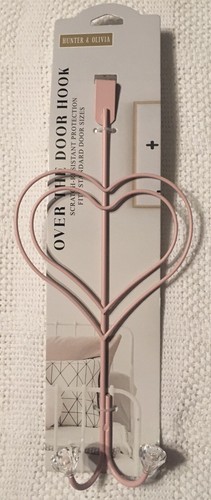Pink metal heart acrylic - &,