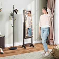 LED Mirrored Jewelry Cabinet