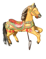 Vintage Wooden Carved Painted