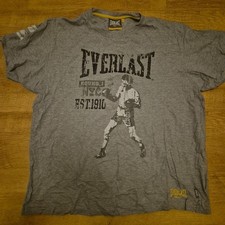 MENS EVERLAST ROUND 1 BOXING XXL GREY T-SHIRT