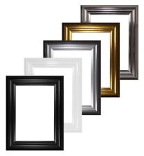 Wide Frame Bucharest Range Picture Frame Photo Frame , Black White , Chrome Gold