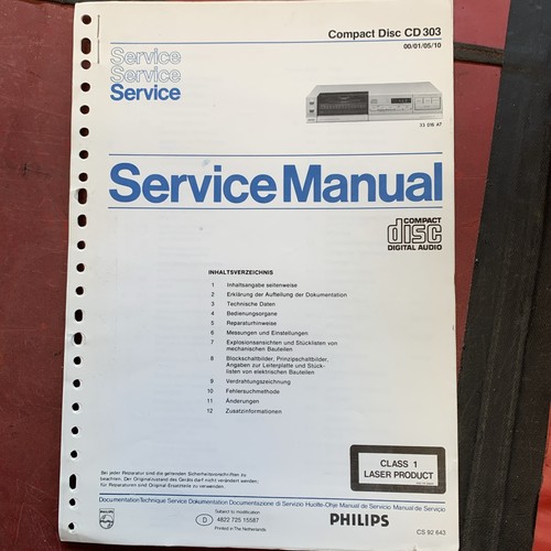 Philips cd303 original - original, service