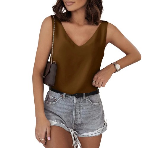 Ladies summer sleeveless satin - ladies,
