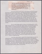 JUDY GARLAND - DOCUMENT SIGNED 10/07/1961 CO-SIGNED BY: HUGH P. WALKER