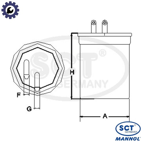 Fuel filter 6088 for - st,
