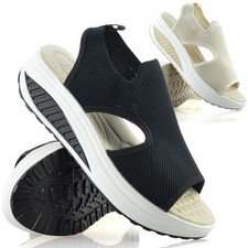 Womens Mid Wedge Heel Memory