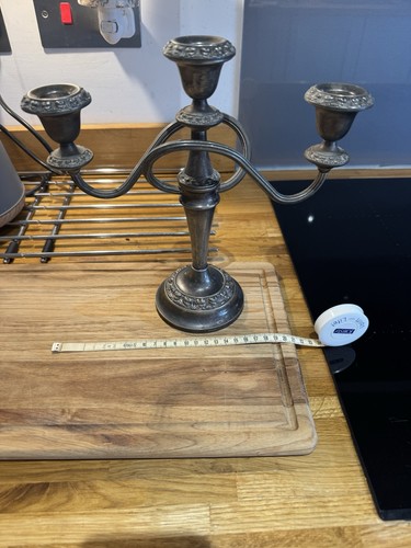 Arm metal candelabra silver - 3-arm,