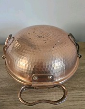 Authentic Portuguese Cataplana. Vintage Hammered 8" Cataplana. Paella/seafood.