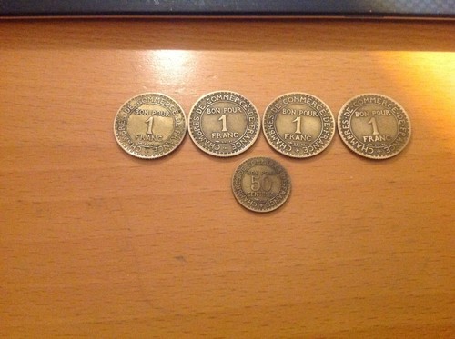 1920 french trade tokens 4x - french,