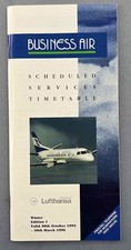 BUSINESS AIR AIRLINE TIMETABLE WINTER 1995/96 EDITION 1 SAAB 340 BAE146 SEAT MAP