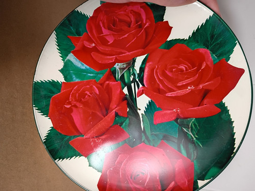 Vintage rose striped biscuit - rose,