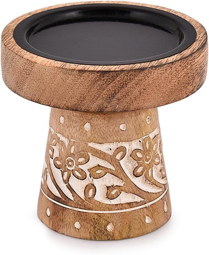Mango wood candle holders - mango,