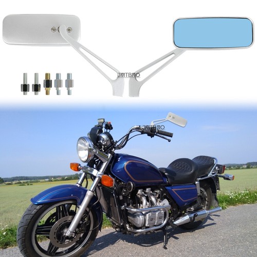 Chrome motorcycle rear mirrors - rear,
