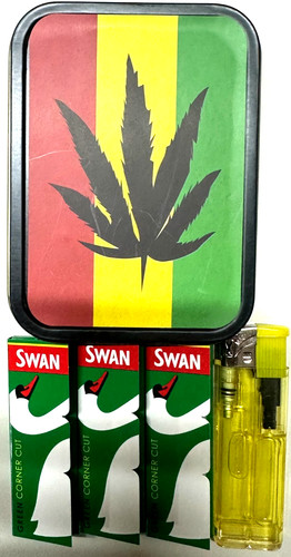 Tobacco tin 2oz metal - tin,