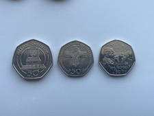 Isle of Man 50p trio including