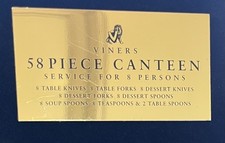 Viners 58 Piece - 8 Person Place Setting - Canteen Of Cutlery In Original Box