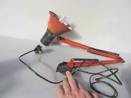 Vintage iron wall desk - iron, lamp