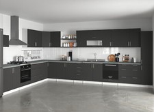 JD Greta Kitchen Units 300-1200mm Wall Base Sink Oven Cabinets - Dark Grey Matt