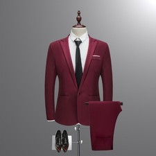 Mens Two Piece Suit Casual