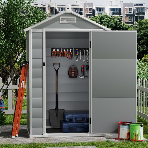 Plastic garden storage shed - garden,