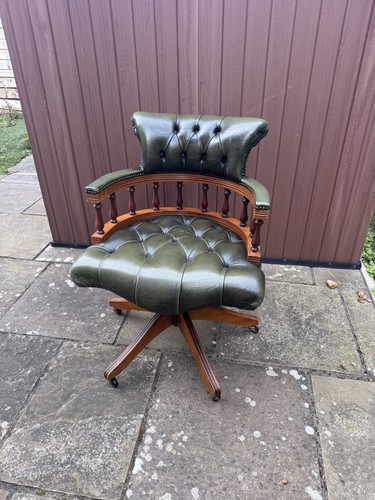 Chesterfield green leather - chesterfield,