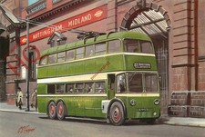 Postcard-:VINTAGE BUS, NOTTINGHAM CITY TRANSPORT, 1951 BRUSH BODIED B.U.T. 9641T