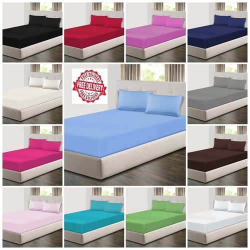 Plain dyed fitted sheet - plain,