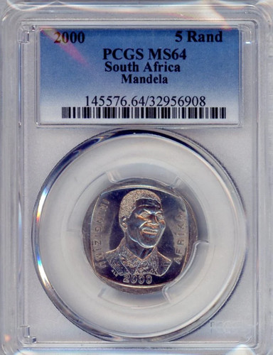 Pcgs ms64 mandela smiling - /, 5