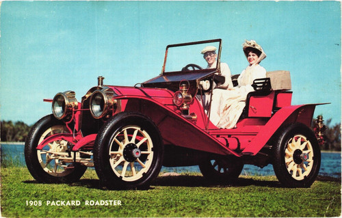 1908 packard roadster old - -,