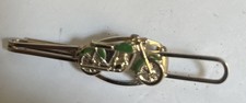 Vintage  Plated classic Bike Motorbike Tie Bar Clip - Enamelled BSA AJS ARIEL