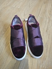 Ted Baker Deep Purple Crossover Platform Slip On Trainers Ladies Size 5