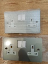 Volex Double flat Satin chrome