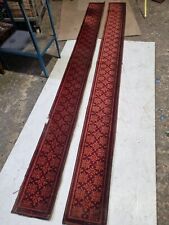 Rare Vintage Carpet Church Pew Bench Seat Covers Extra Long Carpet Runner