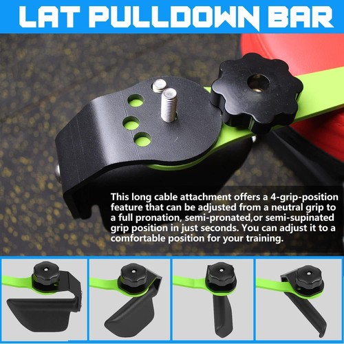 Adjustable lat pull - pull, bar
