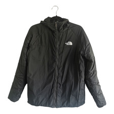 Boys North Face Coat Reversable Black Grey Lightly Padded Size XL