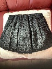 Vintage Fur Muff Hand Warmer Black Persian Lamb Astrakhan Karakul Ladies Purse