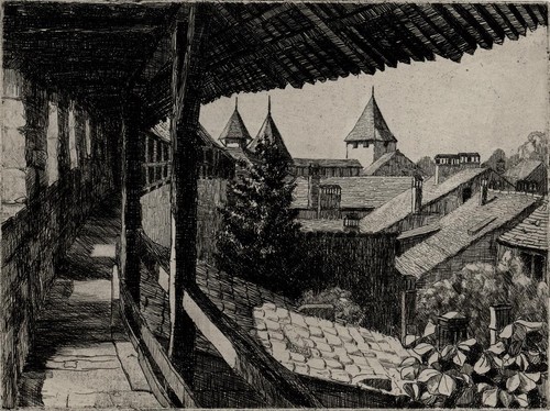Storey signed etching - e,