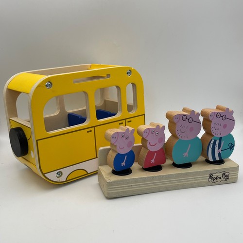 Peppa pig wooden - pig, bus