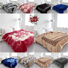 New 2 Ply Heavy Blanket Thick & Warm Soft Bed throw Double Sided 200 cm x 240 cm