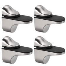 4Pcs Adjustable Glass Shelf Bracket Support Clamp Solid Zinc Alloy for 3-20mm