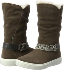 ECCO Girl's Dark Clay Boots