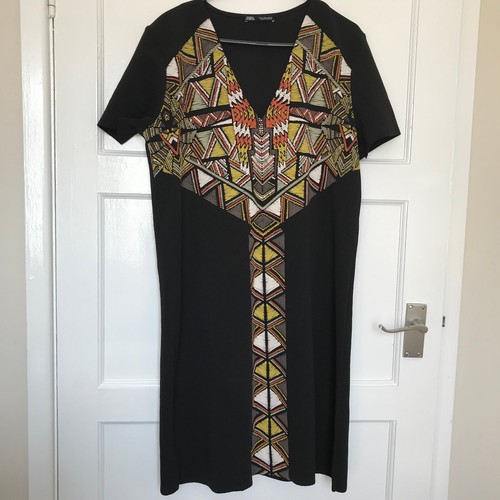 Zara black aztec dress - zara,