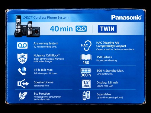 Panasonic tge722eb twin - panasonic, kx-tge722eb
