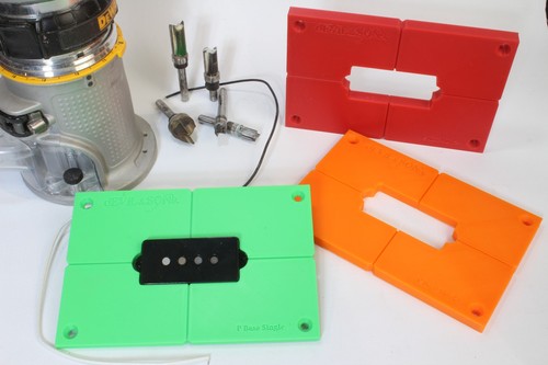 Bass pickup routing - pickup, template