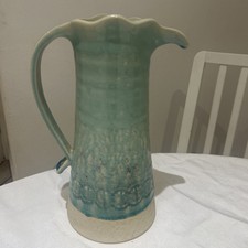 Anthropologie Old Havana Pitcher Jug Vase 11.5 inches