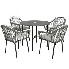 5 Pcs Outsunny Patio Rattan